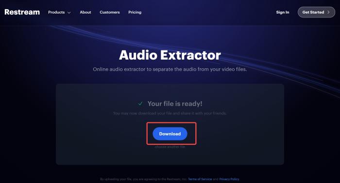 Faça o download do arquivo de áudio